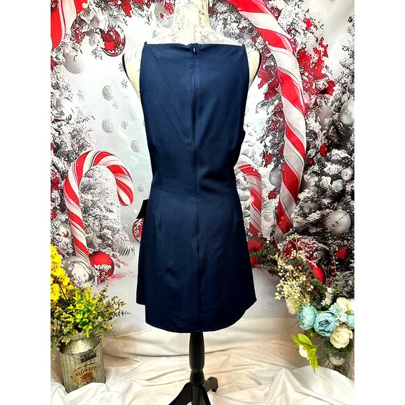 Lulu's Chic Ease Sleeveless Apron Mini Dress Navy Blue XL - Picture 13 of 16